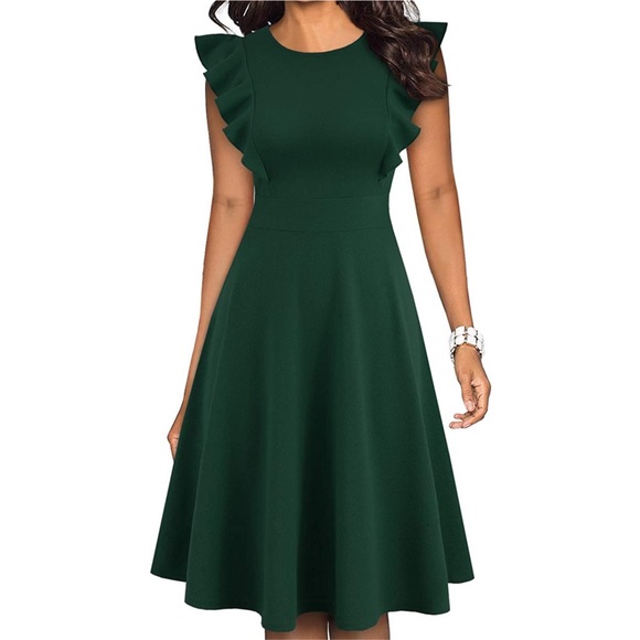 Amazon Dresses & Skirts - NWT Amazon Yathon Ruffle Sleeve A-Line Party Dress, Size XL